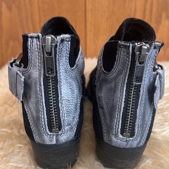 Rebels Black Suede Cut Out Ankle Booties Sz-7.5 - Picture 5 of 14